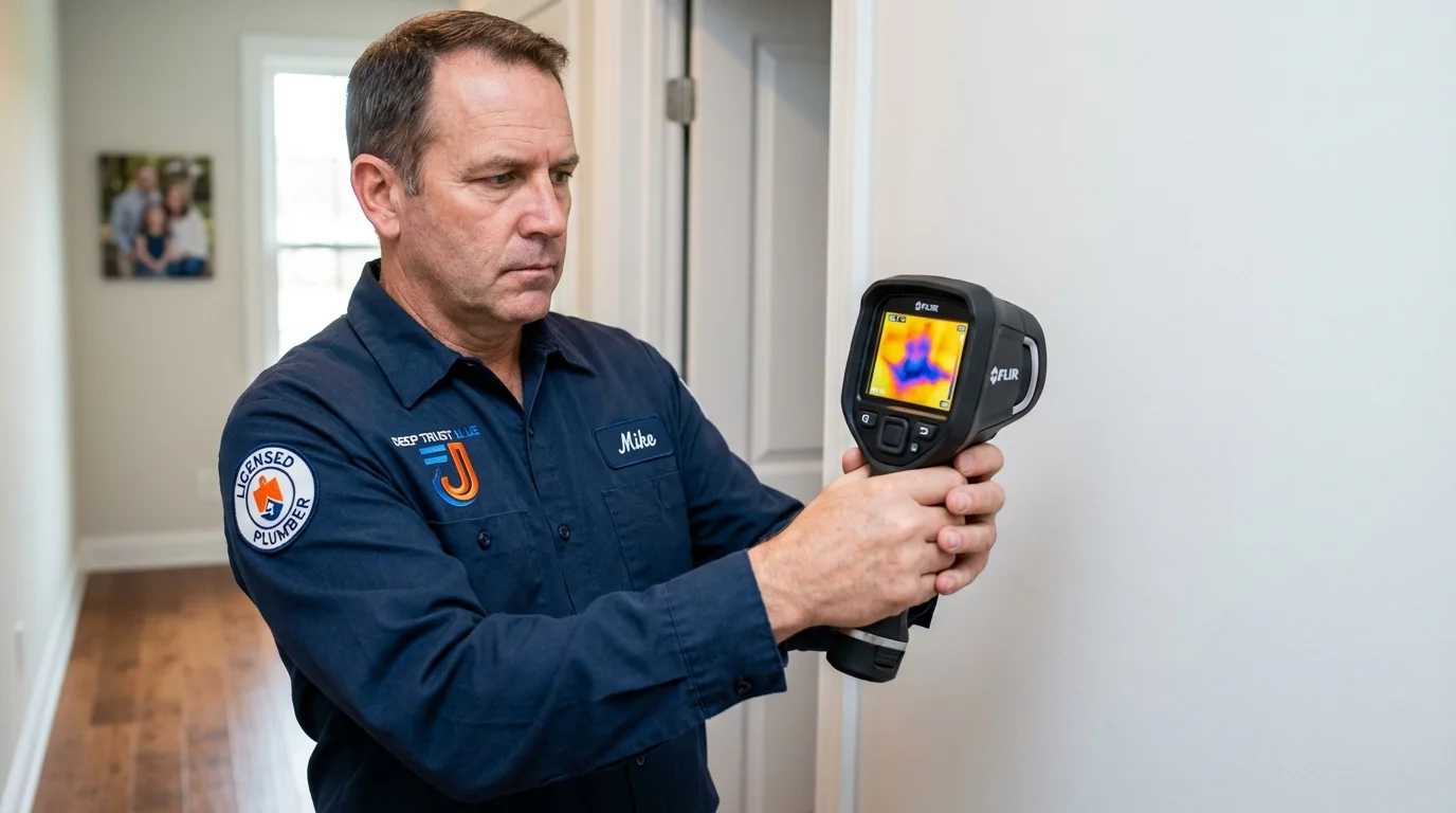 Thermal imaging leak detection by Johns Plumbing LLC in Triangle